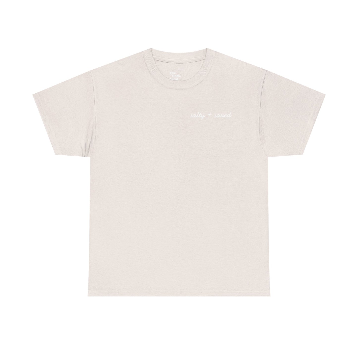 salty + saved + sent T-Shirt | minimalist script coastal faith tee